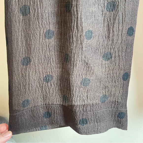 Creatures of Comfort semi sheer polka dot pants trousers fits size 6 brown - Picture 8 of 12